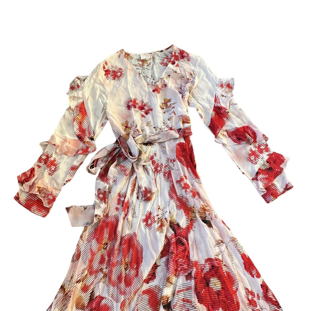 Rococo Sand Floral Maxi Dress Cream Red - Picture 5 of 11